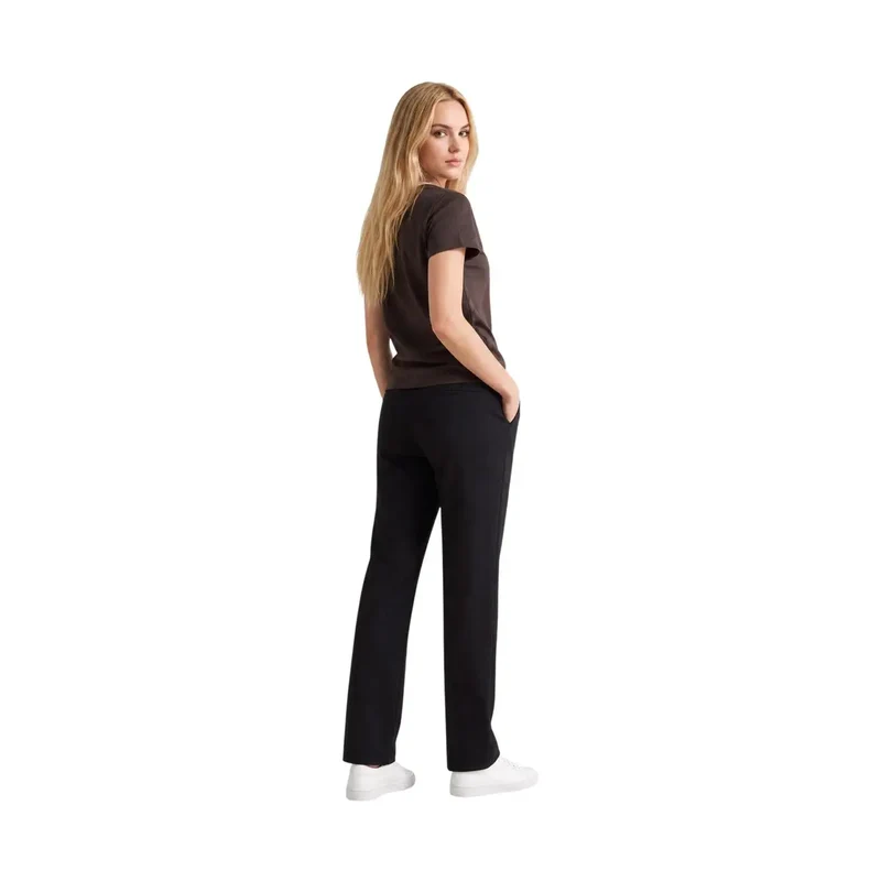 Armani Exchange Damen-Braunes Baumwoll-T-Shirt mit Rundhalsausschnitt