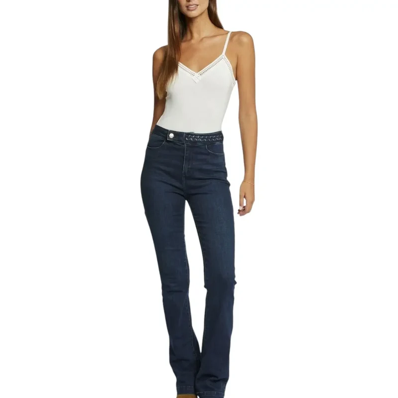 Damen Tanktop von Morgan De Toi, weiß, V-Ausschnitt, Viskose, Elastan