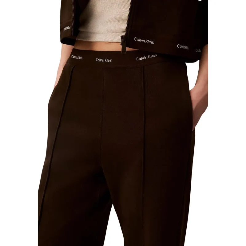 Calvin Klein Jeans Damen Braune Baumwollhose