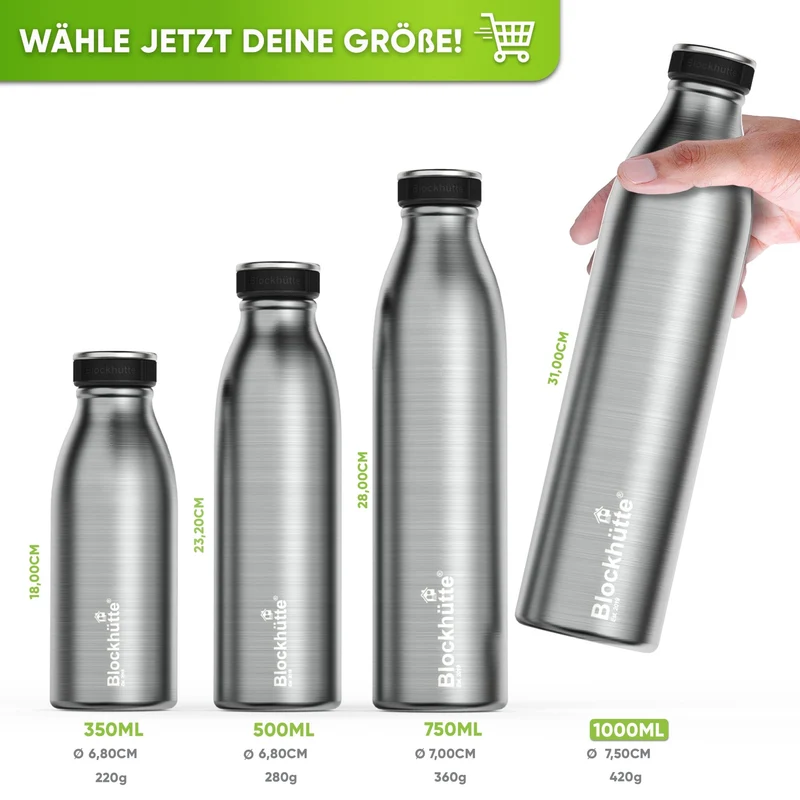 Freizeit Bundle - Edelstahl Thermobehälter + Edelstahl Sport Trinkflasche