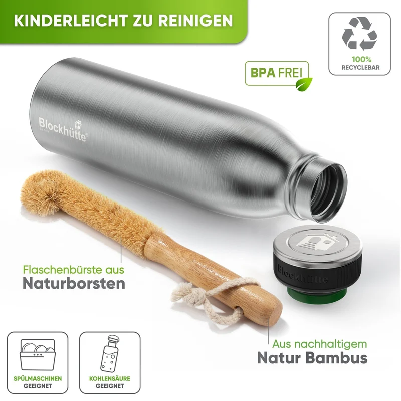 Freizeit Bundle - Edelstahl Thermobehälter + Edelstahl Sport Trinkflasche