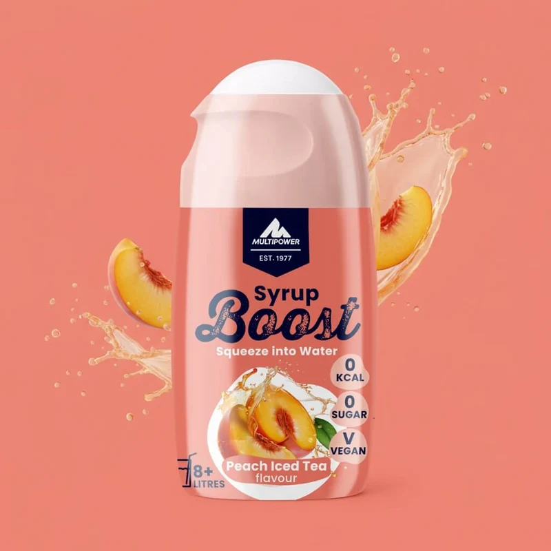 Eistee Pfirsich Getränkesirup ohne Zucker | Syrup Boost Probierpaket (4x65ml)