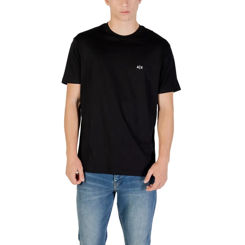 Armani Exchange Männer Weiß Baumwolle Kurzarm Rundhalsausschnitt T Shirt