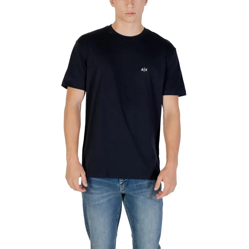 Armani Exchange Männer Weiß Baumwolle Kurzarm Rundhalsausschnitt T Shirt