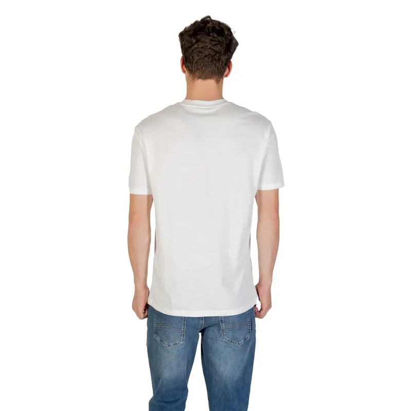Armani Exchange Männer Weiß Baumwolle Kurzarm Rundhalsausschnitt T Shirt