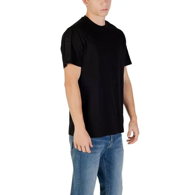 Armani Exchange Männer Schwarz Kurzarm Rundhals Baumwolle T Shirt