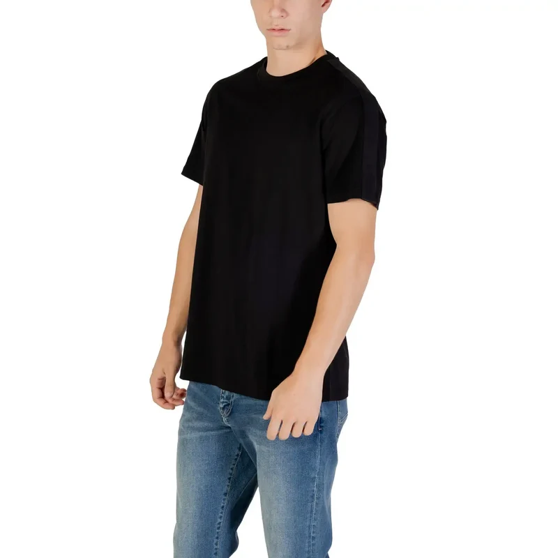Armani Exchange Männer Schwarz Kurzarm Rundhals Baumwolle T Shirt