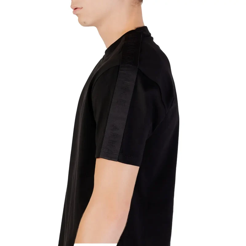 Armani Exchange Männer Schwarz Kurzarm Rundhals Baumwolle T Shirt