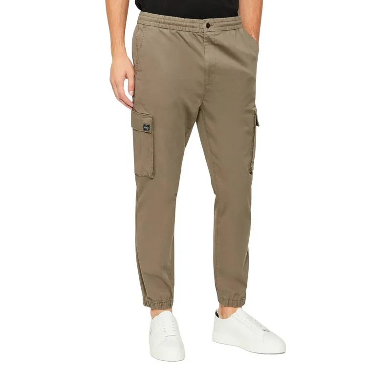 Calvin Klein Jeans Herren Schwarz Herbst Winter Baumwollmischung Hose