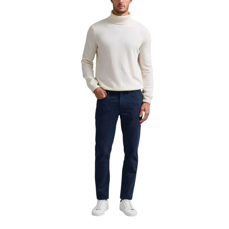Jeckerson Herren Herbst Winter Grün Baumwolle Elastan Hose