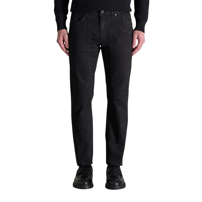 Jeckerson Herren Herbst Winter Grün Baumwolle Elastan Hose