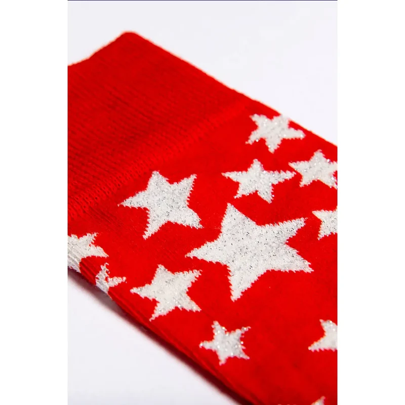 Happy Socks Damenunterwäsche Rot Gestreift Baumwollmischgewebe Größe S