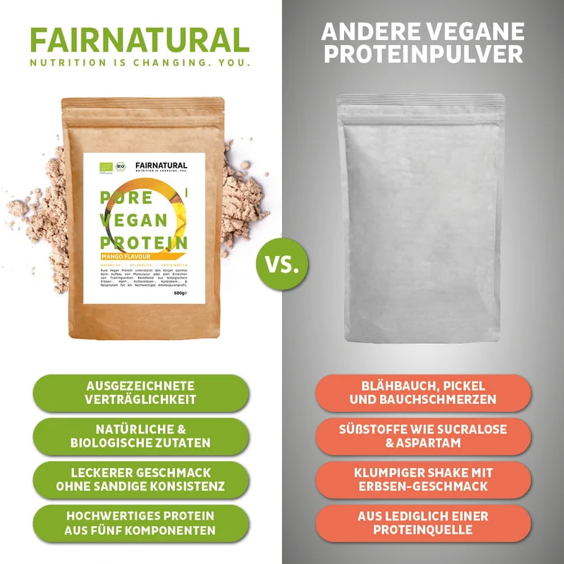 Bio Veganes Proteinpulver Mango ohne Soja