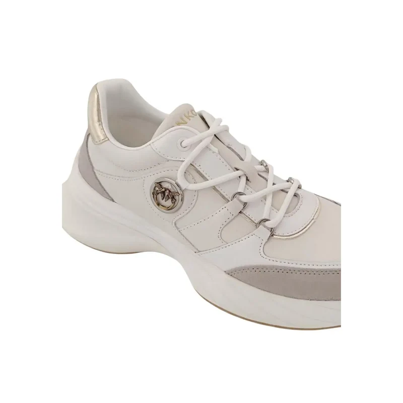 Pinko Damen Weißer Slip-On Polyester Sneakers