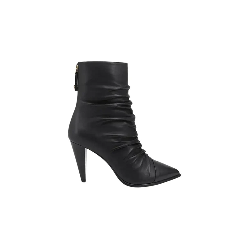 Pinko Damen-Gummi-Knöchel Boots Schwarze Stilettos