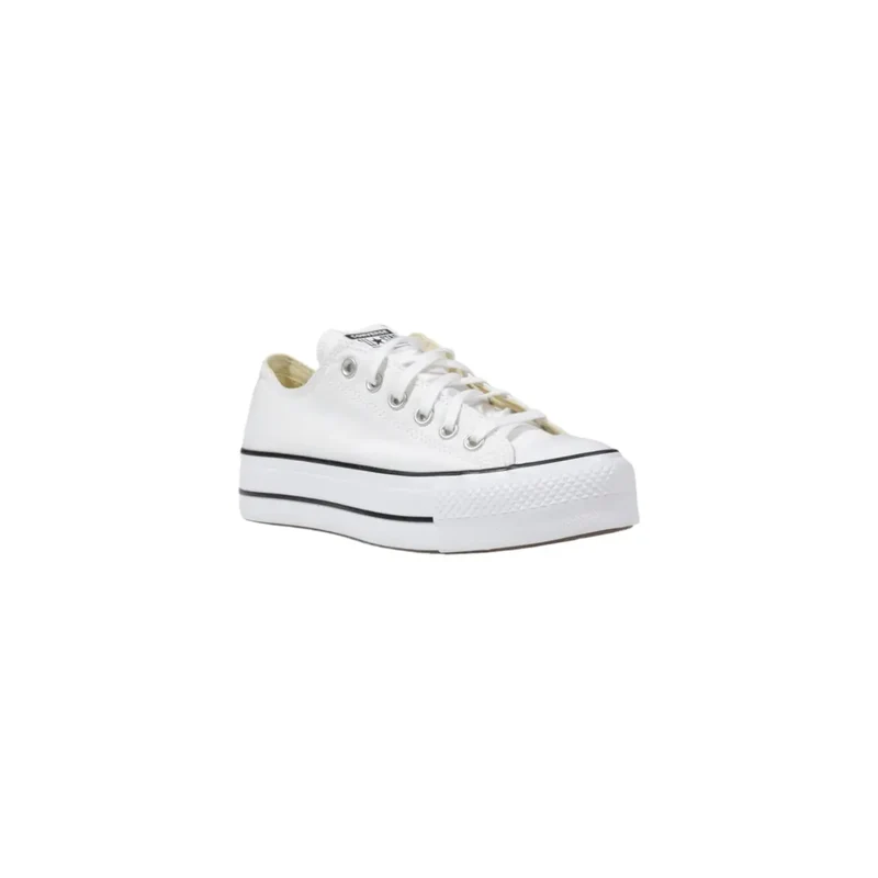 Converse Frauenplattform Sneakers Weißer Stoff