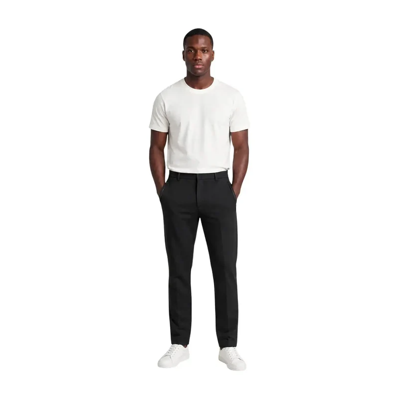 Armani Exchange Schwarze Herrenhose aus Baumwollmischgewebe