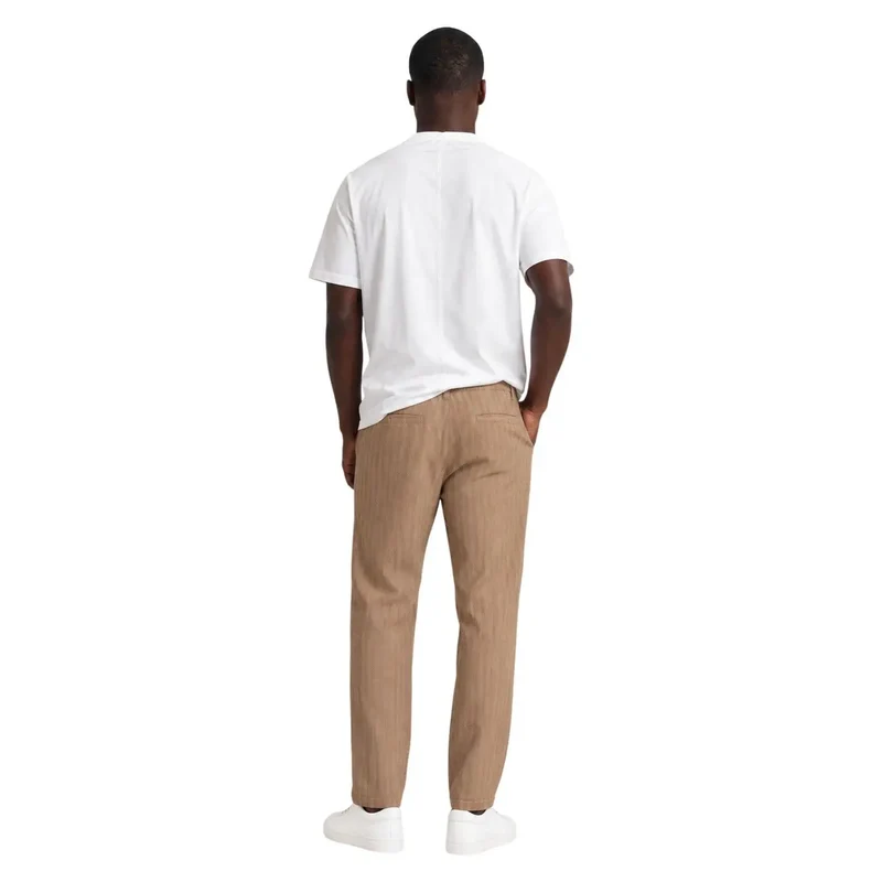 Hydra Herren Beige gestreifte Baumwollhose