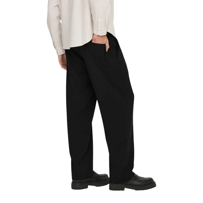 Only and Sons Herrenhose, schwarz, Viskosemischung