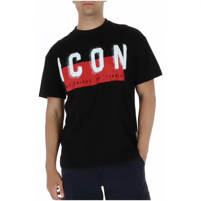 Icon Men Weißes Baumwoll-Rundhals-Print-T-Shirt IUT041