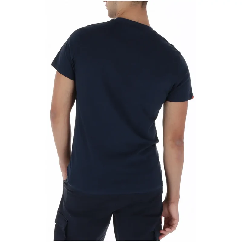 Superdry Herren T-Shirt Blau Kurzarm Rundhals Baumwolle