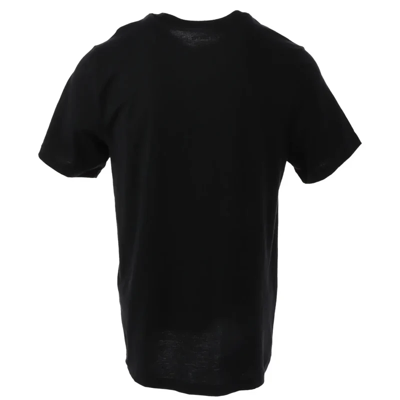 Nike Schwarzes Kurzarm-T-Shirt mit weißem Logo und Just Do It Druck