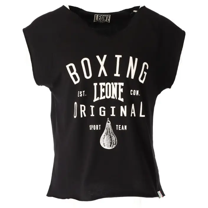 Schwarzes Boxen Grafik-T-Shirt