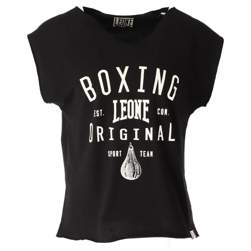 Schwarzes Boxen Grafik-T-Shirt