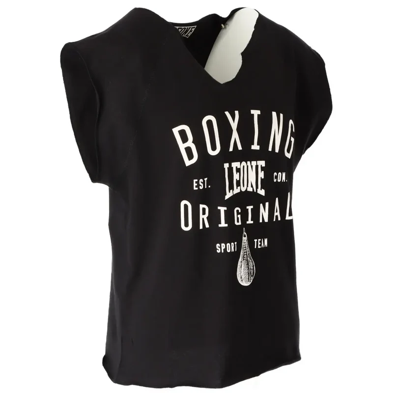 Schwarzes Boxen Grafik-T-Shirt