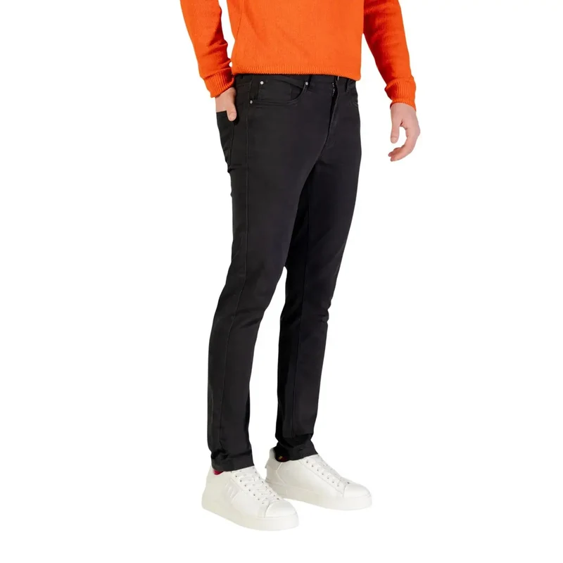 Borghese Herren Trousers Grau Baumwollmischung Slim Fit Größe 31