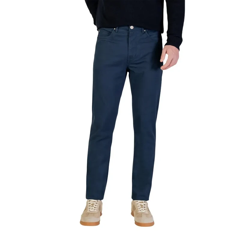 Borghese Herren Trousers Grau Baumwollmischung Slim Fit Größe 31