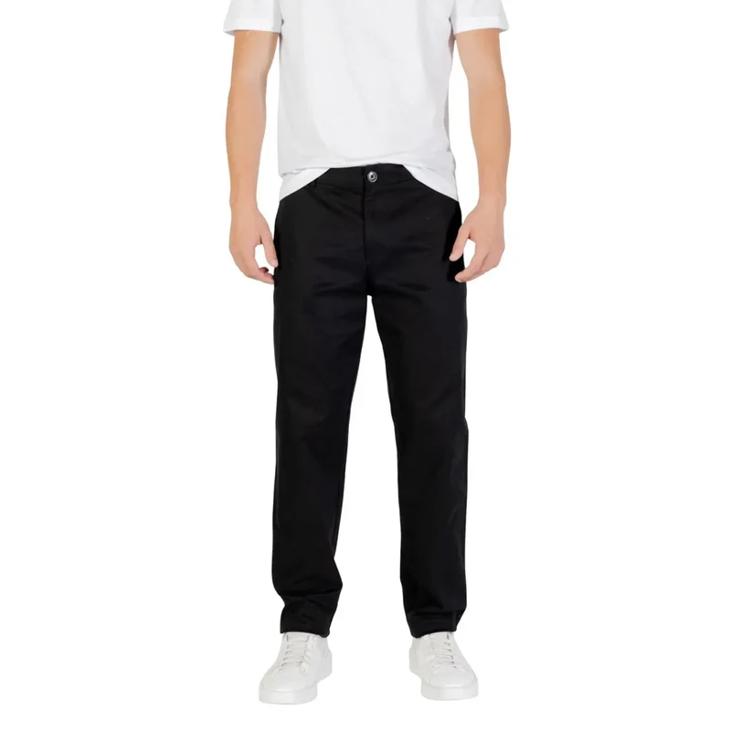 Armani Exchange Herren Hose Schwarz Baumwolle Elastan