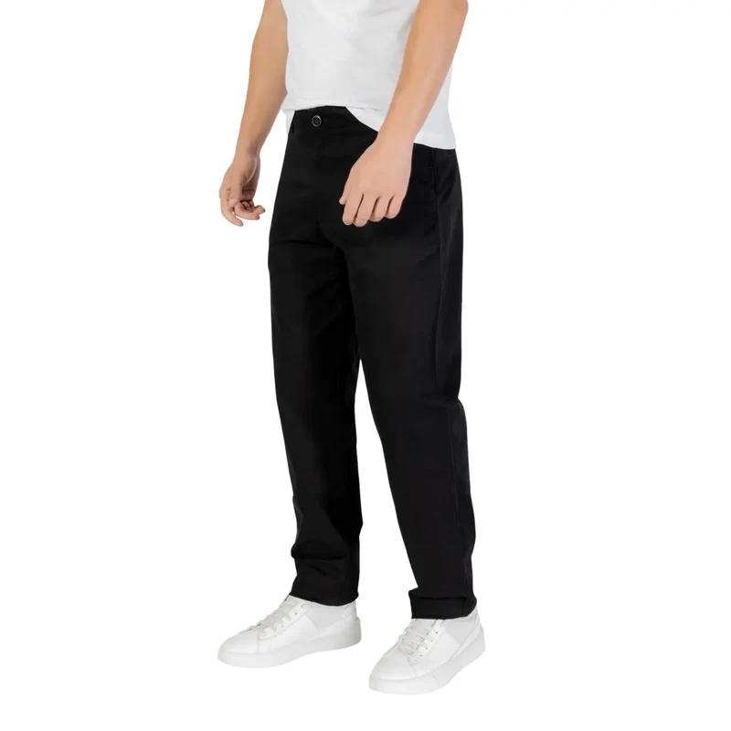 Armani Exchange Herren Hose Schwarz Baumwolle Elastan