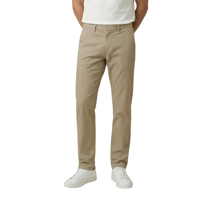 Gant Herren Trousers Beige Baumwolle Elastan Frühling Sommer