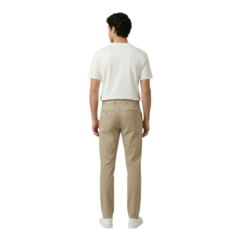 Gant Herren Trousers Beige Baumwolle Elastan Frühling Sommer