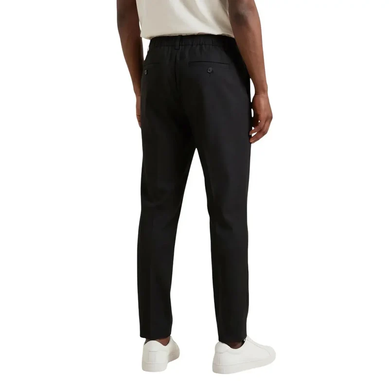 Antony Morato Herren Schwarze Baumwoll-Leinen-Hosen MMTR00783