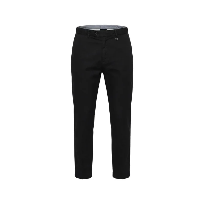 Antony Morato Herren Schwarze Baumwoll-Leinen-Hosen MMTR00783