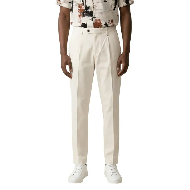Antony Morato Herren Schwarze Baumwoll-Leinen-Hosen MMTR00783