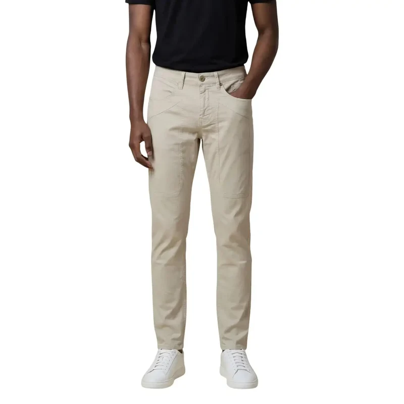 Jeckerson Herren Blaue Chenille Stretch-Hosen JUPPA077