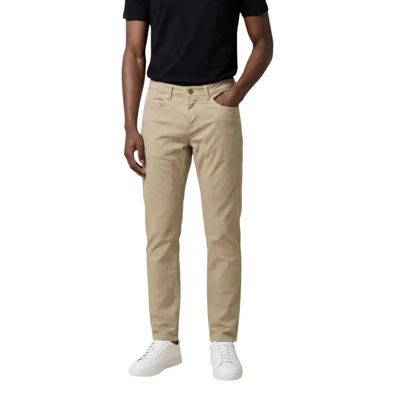 Jeckerson Herren Blaue Chenille Stretch-Hosen JUPPA077