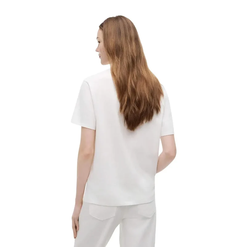 Tommy Hilfiger Damen Weißes T-Shirt aus Bio-Baumwolle