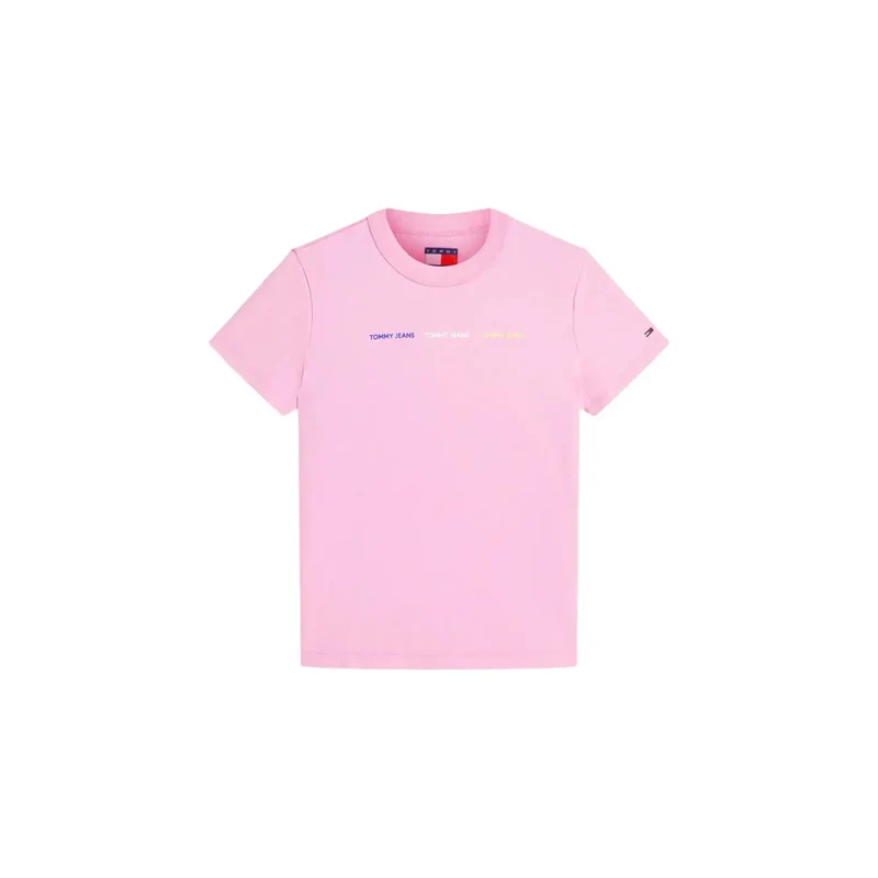 Tommy Hilfiger Damenjeans in Pink aus Bio-Baumwolle – T-Shirt