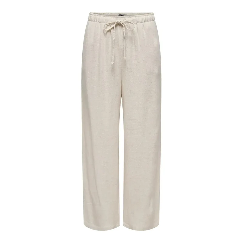 Only Damenhosen Beige Leinen-Viskose Frühjahr Sommer 15322263