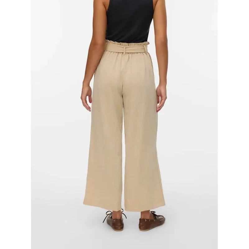 Vero Moda Damenhosen Beige zum Hineinschlüpfen aus Viskose-Mix