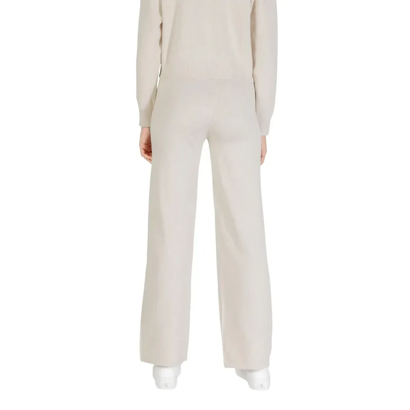 Choral Damenbeige Strickhose aus Viskose-Mischgewebe Herbst Winter