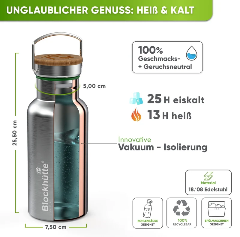 Individual Gravur für die Edelstahl Trinkflasche