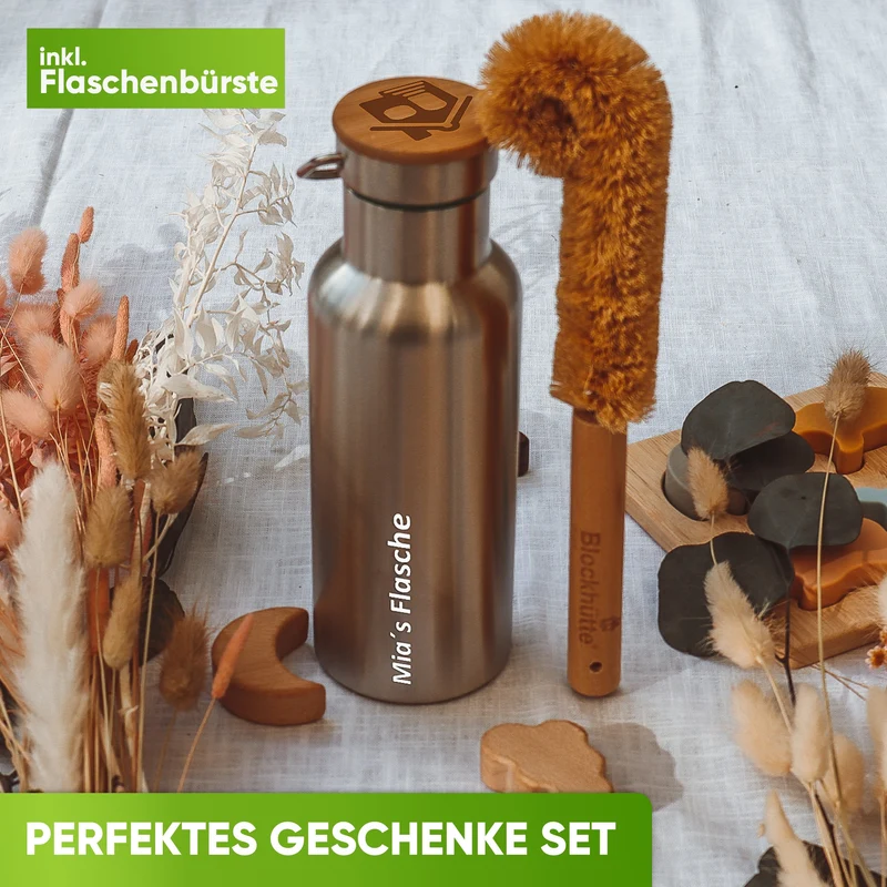 Individual Gravur für die Edelstahl Trinkflasche