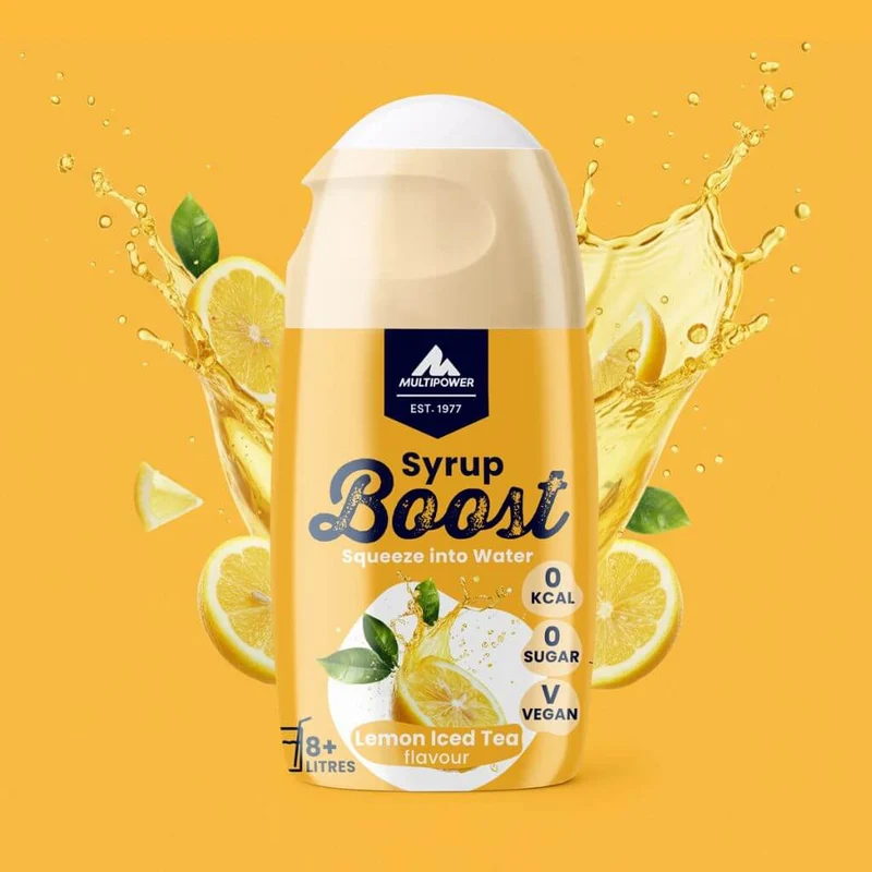 Eistee Zitrone Getränkesirup ohne Zucker | Syrup Boost Probierpaket (4x65ml)