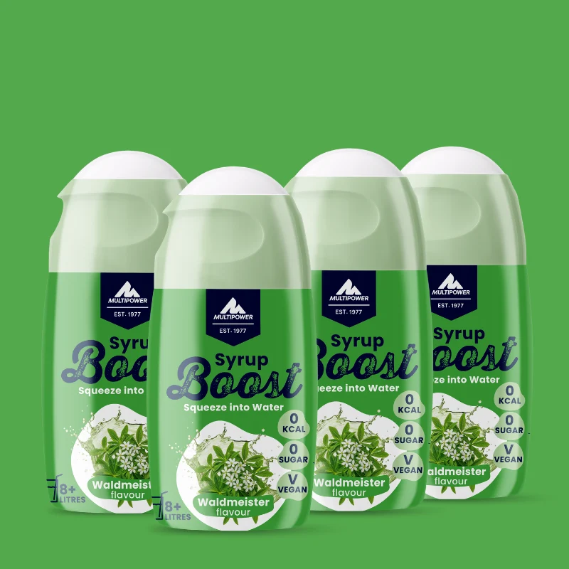 Waldmeister Getränkesirup ohne Zucker | Syrup Boost Probierpaket (4x65ml)