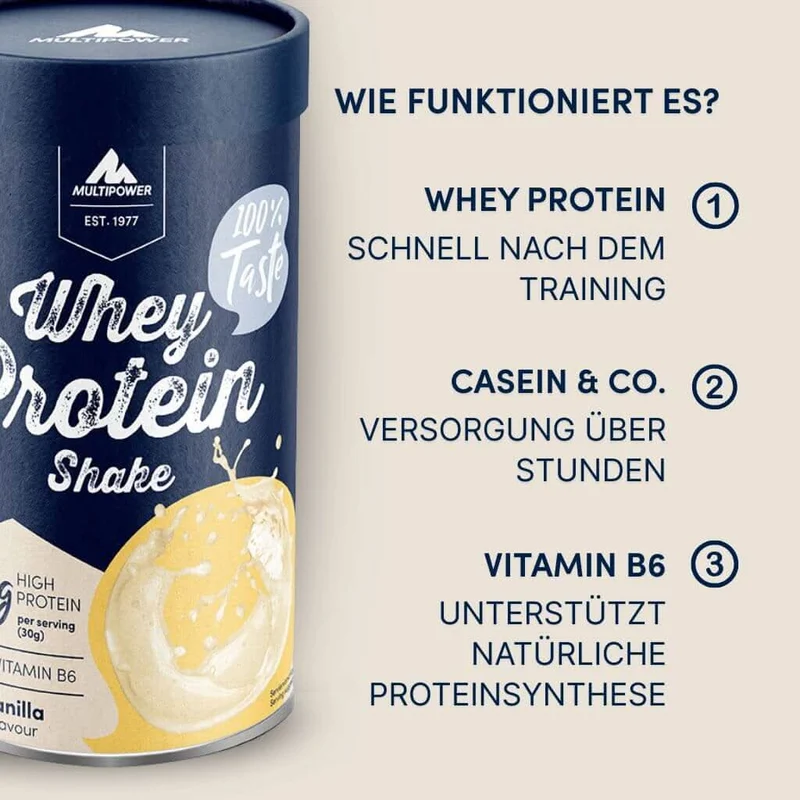 420g Whey Protein Pulver Vanille | 22g Protein pro Portion